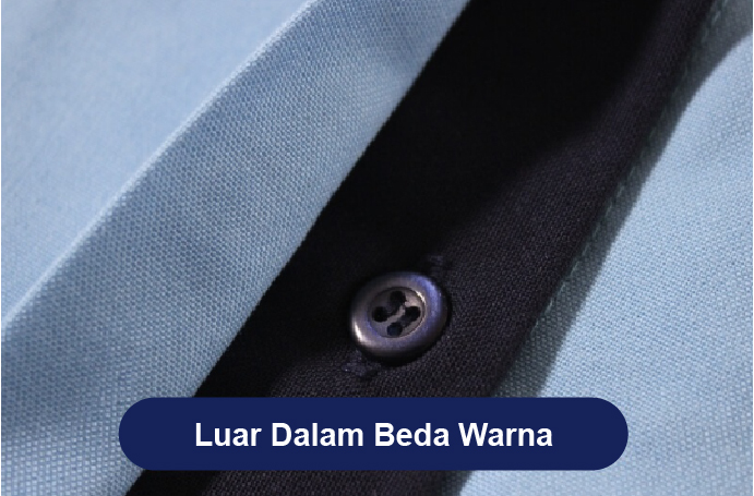 kancing luar dalam beda warna